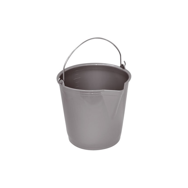 ALUMINIUM ET PLASTIQ Seau à bec 13l gradué anse met.silver