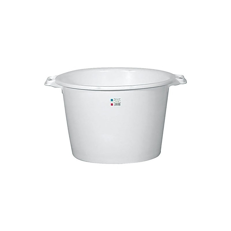 ALUMINIUM ET PLASTIQ Baquet rond 55l d55 h36 blanc alimentaire