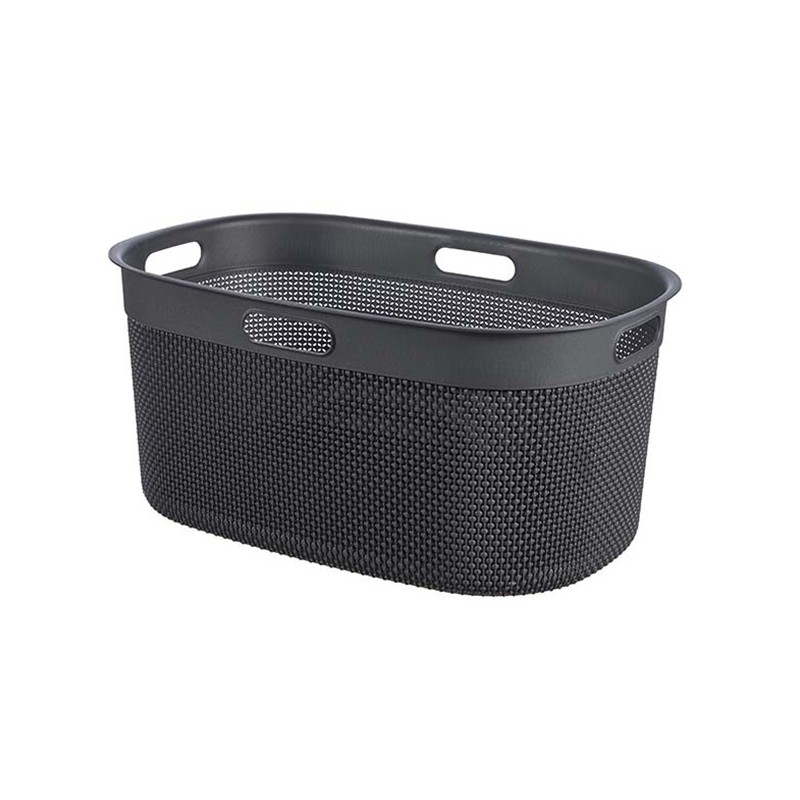 Curver Panier à linge 45 L. 59 x 39 x h27 cm Gris foncé - Filo