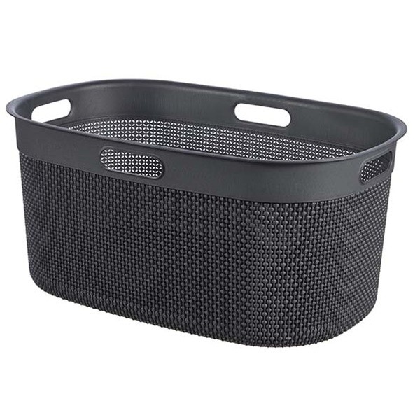 Curver Panier à linge 45 L. 59 x 39 x h27 cm Gris foncé - Filo