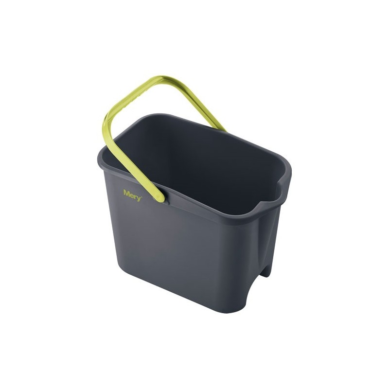 MERY Seau rectangulaire 14L gris