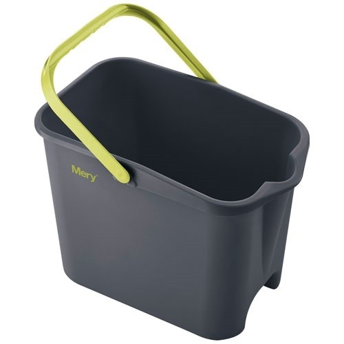MERY Seau rectangulaire 14L gris