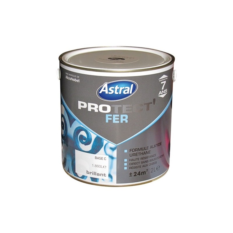 ACOMIX Peinture Protect'fer brillante - 2 L - base clear