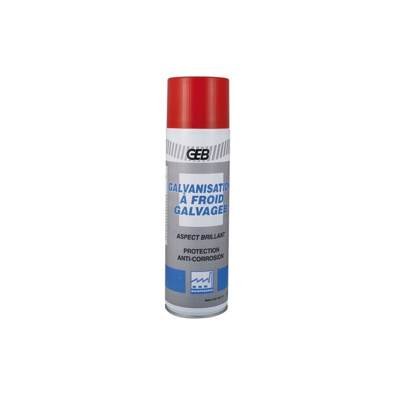 GEB Galvanisation à froid Aspect Brillant - Aérosol 650/500 ml