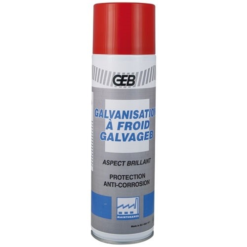 GEB Galvanisation à froid Aspect Brillant - Aérosol 650/500 ml