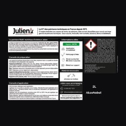 Julien Peinture 2 L Extérieur Multi-matériaux - Noir RAL9005 - Image 2