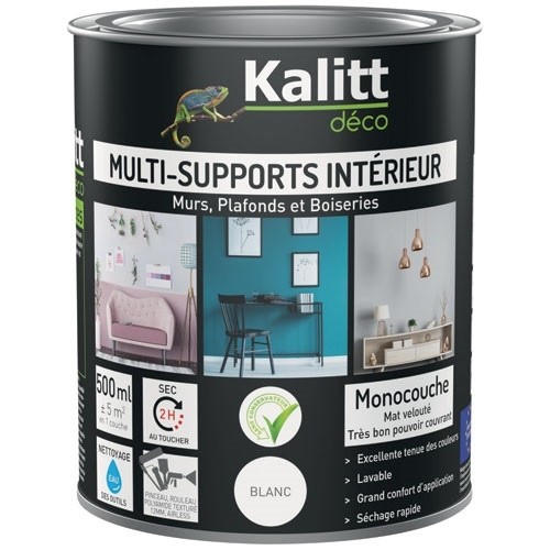 KALITT DECO Peinture multi-supports 0,5 L Acrylique Mat - Blanc