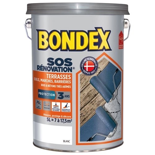 Bondex Sos rénovateur terrasse 5l blanc