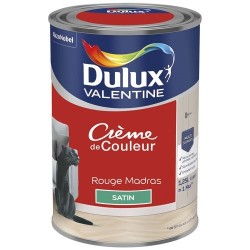 Dulux Valentine Peinture 1.25 L Crème de Couleur Satin - Rouge Madras - Image 2