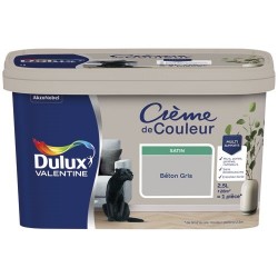Dulux Valentine Peinture 2.5 L Crème de Couleur Satin - Béton Gris - Image 2