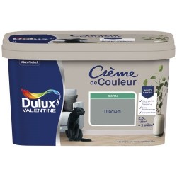 Dulux Valentine Peinture 2.5 L Crème de Couleur Satin - Titanium - Image 2