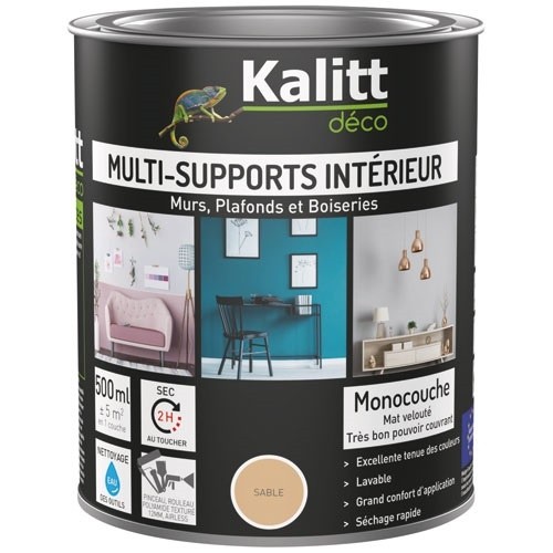 KALITT DECO Peinture multi-supports 0,5 L Acrylique Mat - Sable