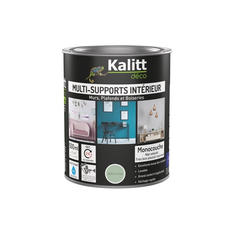 KALITT DECO Peinture multi-supports 0,5 L Acrylique Mat - Vert d'Eau