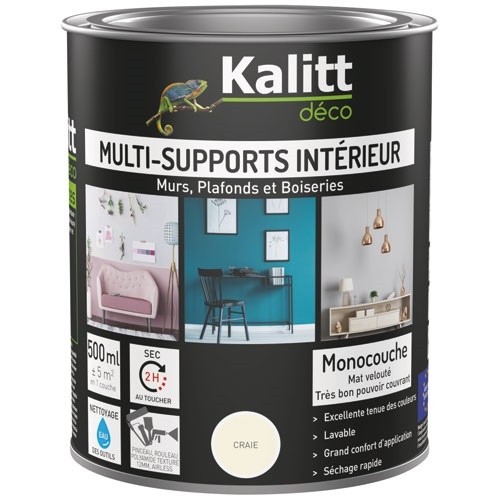 KALITT DECO Peinture multi-supports 0,5 L Acrylique Mat - Craie