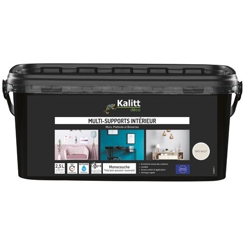 KALITT DECO Peinture multi-supports 2,5 L Acrylique Mat - Gris Galet