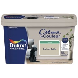 Dulux Valentine Peinture 2.5 L Crème de Couleur Satin - Grain de Sable - Image 2