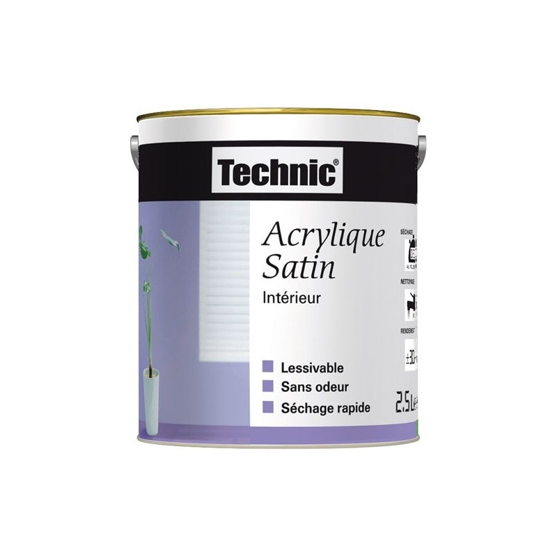 Technic Peinture 2,5 L Acrylique Satin - Rose Boudoir