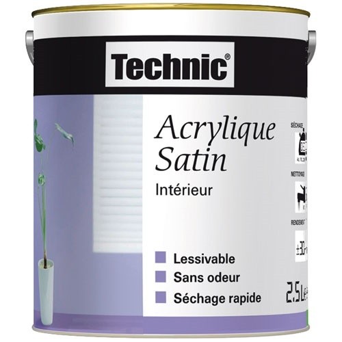 Technic Peinture 2,5 L Acrylique Satin - Rose Boudoir
