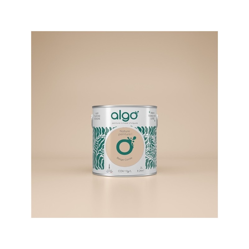 Algo Peint.intér.déco multi-supports beige corde mat 0.5 L