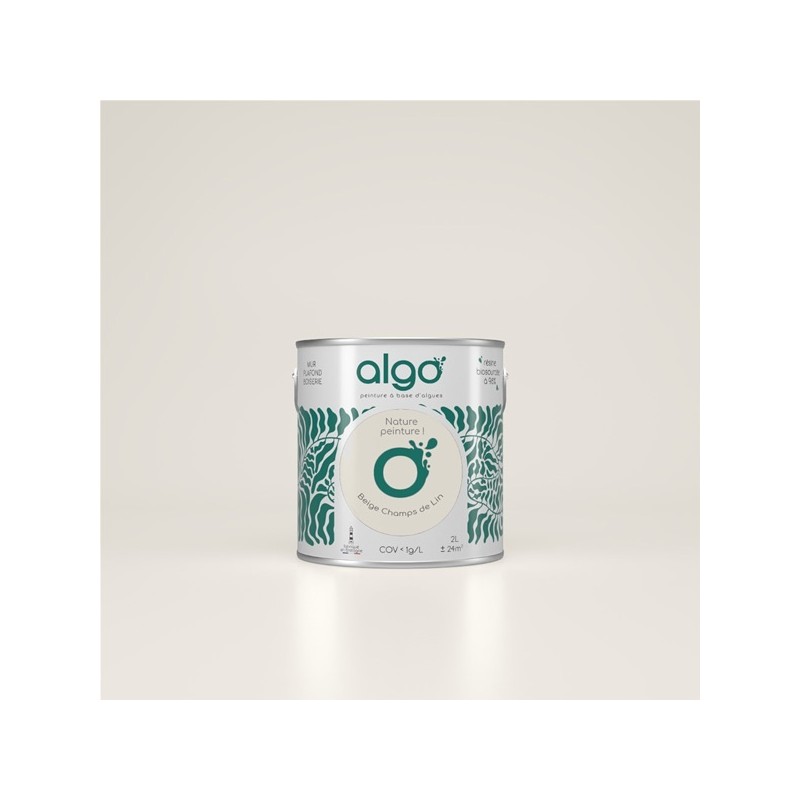 Algo Peint.intér.déco multi-supports beige champs de lin mat 0.5 L