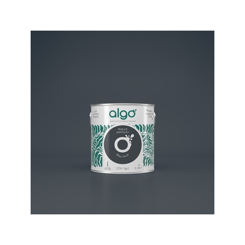 Algo Peint.intér.déco multi-supports bleu nuit mat 0.5 L