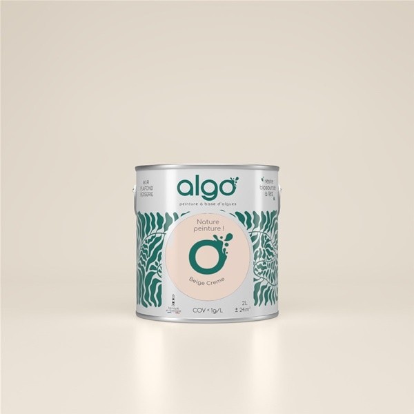 Algo Peint.intér.déco multi-supports beige crème mat 0.5 L