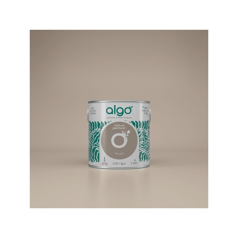 Algo Peint.intér.déco multi-supports brun gris mat 0.5 L
