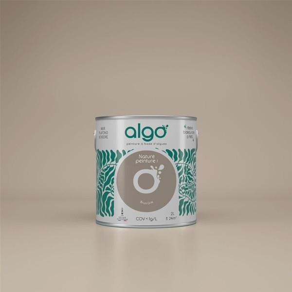 Algo Peint.intér.déco multi-supports brun gris mat 0.5 L