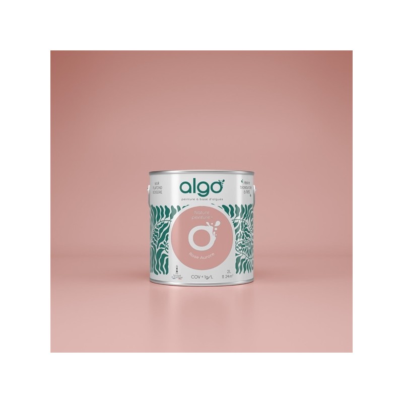 Algo Peint.intér.déco multi-supports rose aurore mat 0.5 L