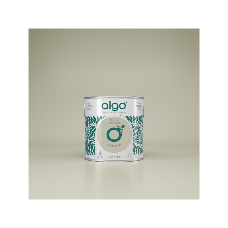 Algo Peint.intér.déco multi-supports vert amande mat 0.5 L