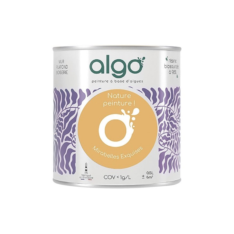 Algo Peinture intérieure multi supports 0,5 L Velours - Jaune Mirabelles Exquise