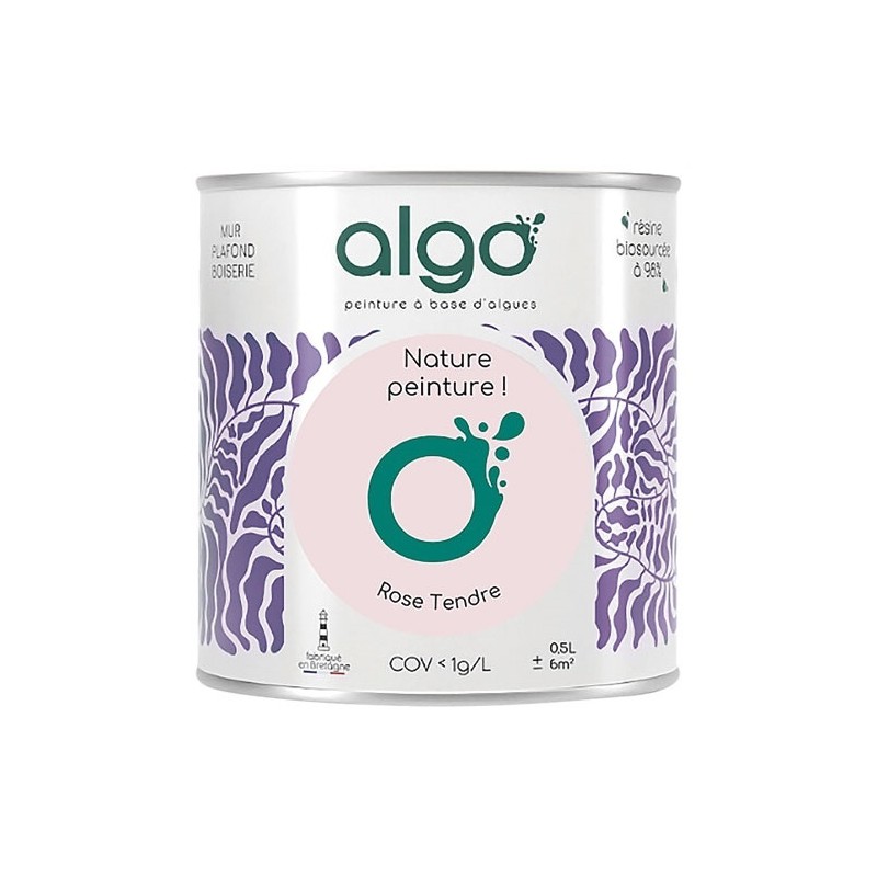 Algo Peinture intérieure multi supports 0,5 L Velours - Rose Tendre