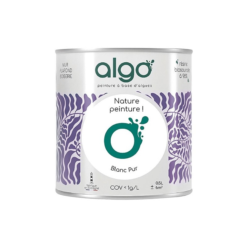 Algo Peinture intérieure multi supports 0,5 L Velours - Blanc Pur