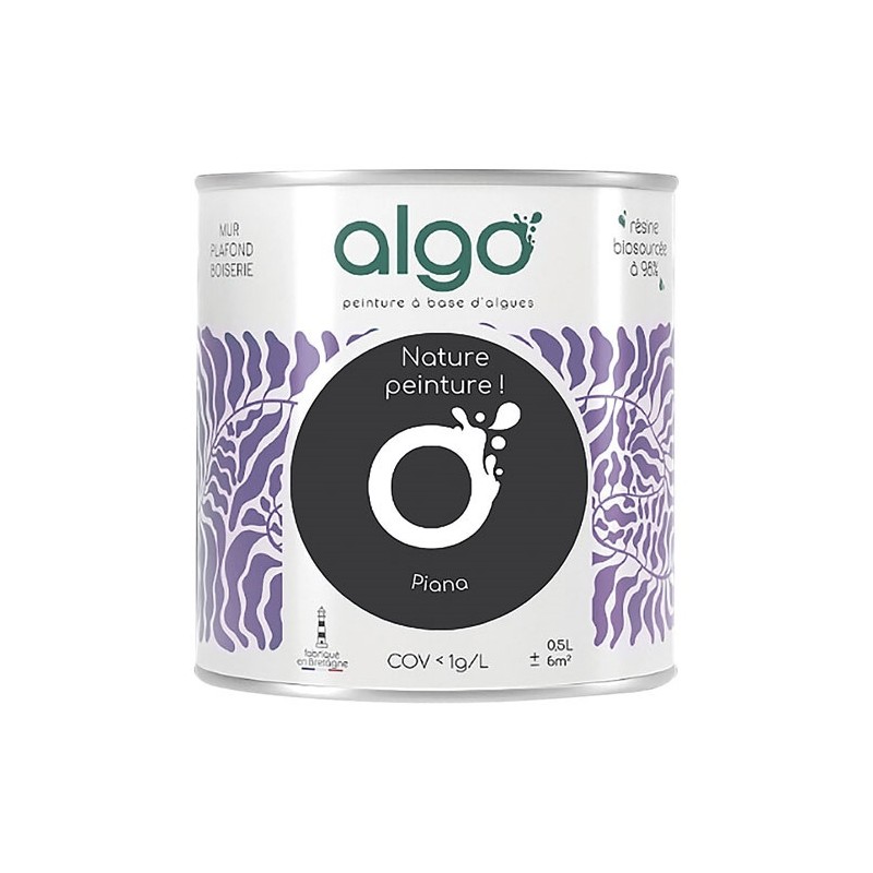 Algo Peinture intérieure multi supports 0,5 L Velours - Noir Piana