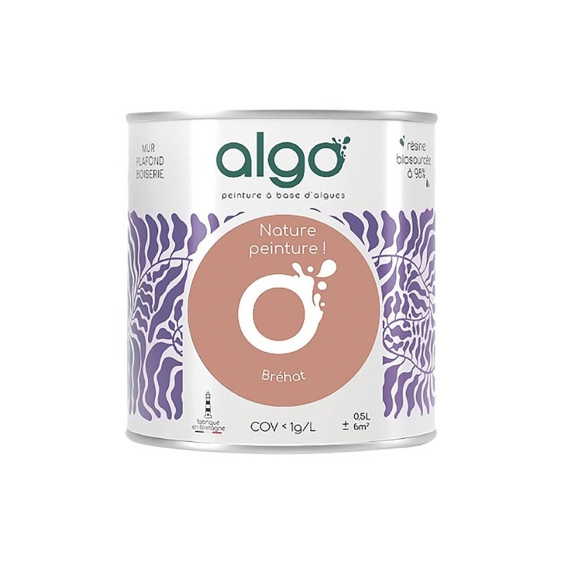 Algo Peinture intérieure multi supports 0,5 L Velours - Rose Bréhat