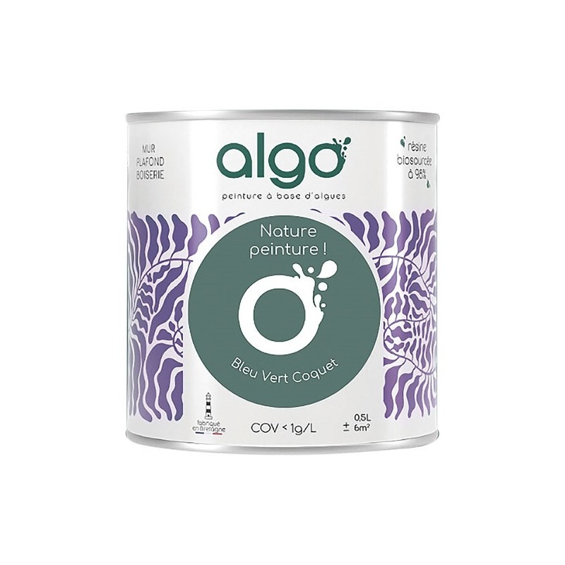 Algo Peinture intérieure multi supports 0,5 L Velours - Bleu Vert Coquet