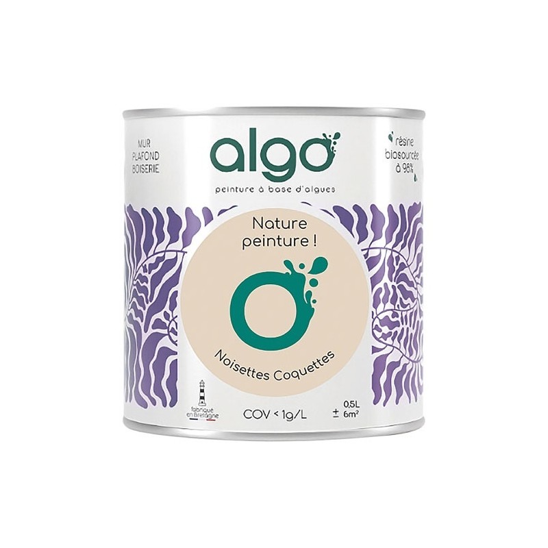 Algo Peinture intérieure multi supports 0,5 L Velours - Beige Noisettes Coquette