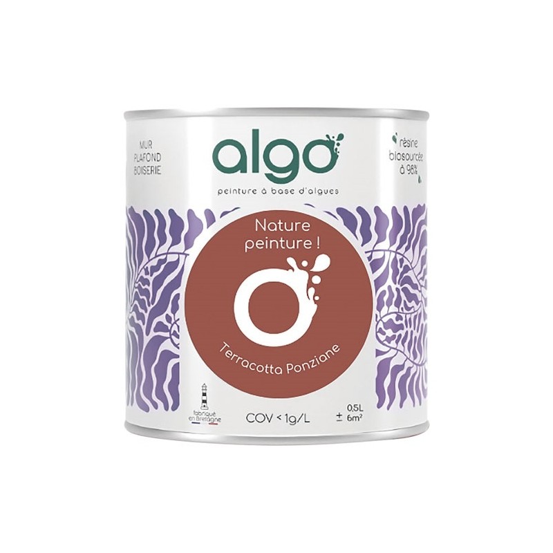 Algo Peinture intérieure multi supports 0,5 L Velours - Terracotta Ponziane