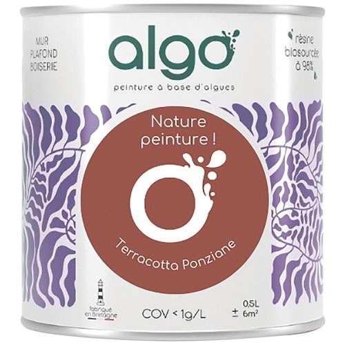 Algo Peinture intérieure multi supports 0,5 L Velours - Terracotta Ponziane