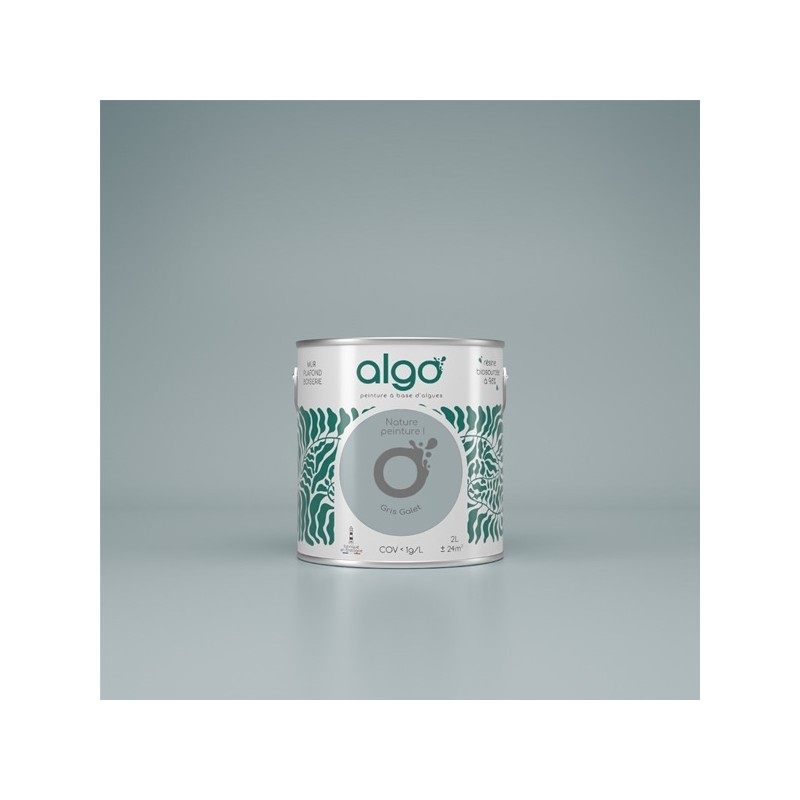 Algo Peint.intér.déco multi-supports gris galet satin 0.5 L