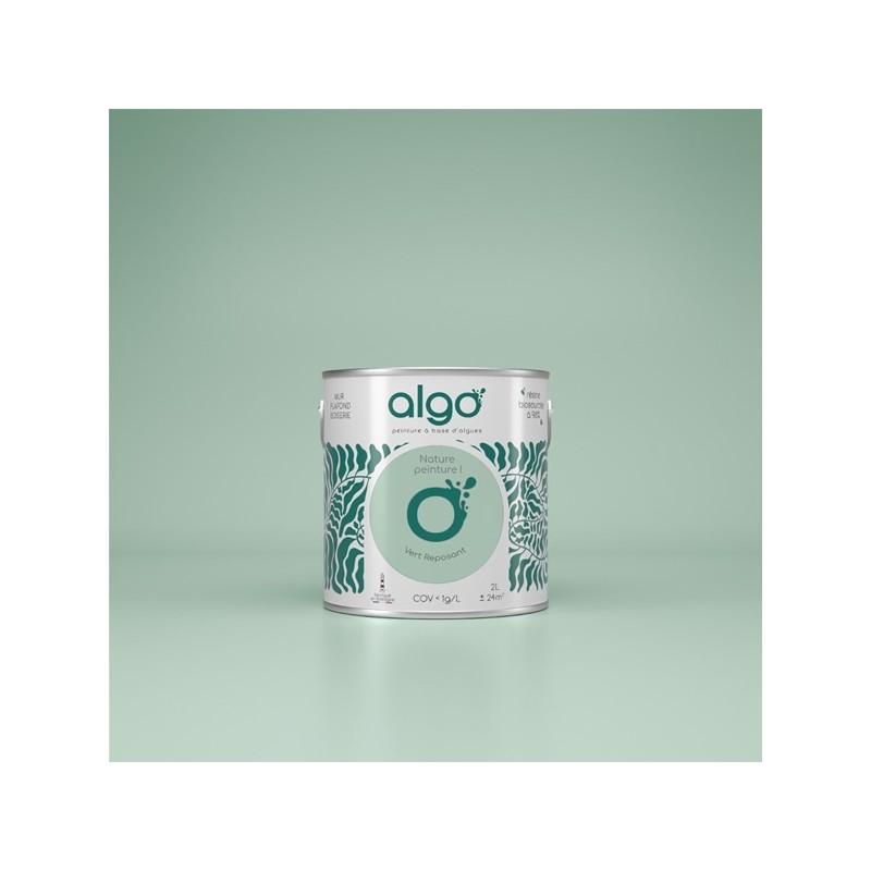Algo Peint.intér.déco multi-supports vert reposant satin 0.5 L