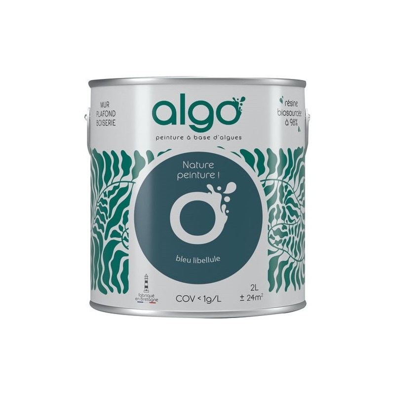 Algo Peinture intérieure multi supports 2 L Velours - Bleu Libellule