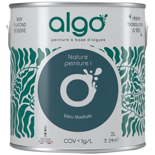 Algo Peinture intérieure multi supports 2 L Velours - Bleu Libellule