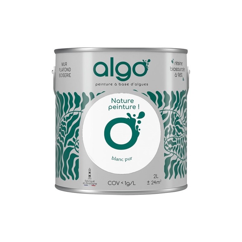 Algo Peinture intérieure multi supports 2 L Velours - Blanc Pur