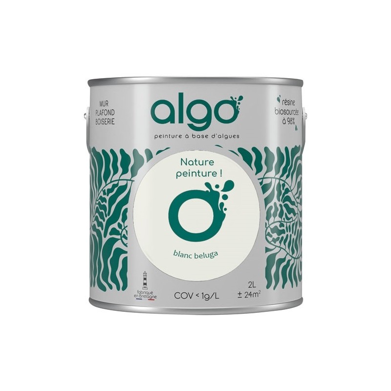 Algo Peinture intérieure multi supports 2 L Velours - Blanc Beluga