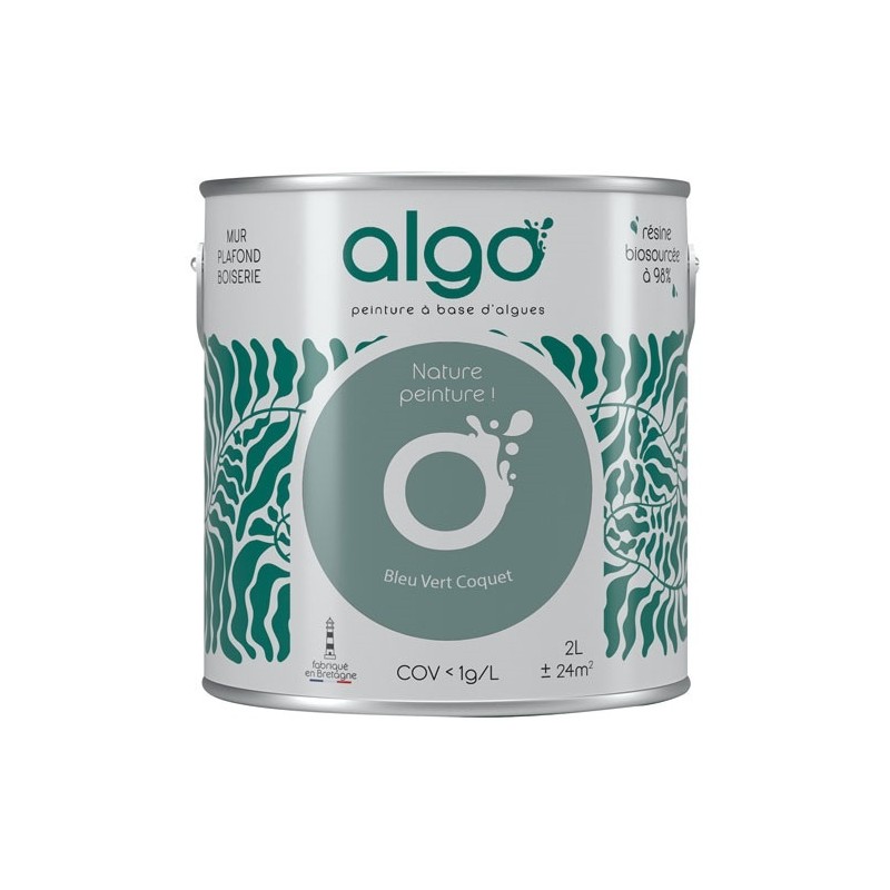 Algo Peinture intérieure multi supports 2 L Velours - Bleu Vert Coquet