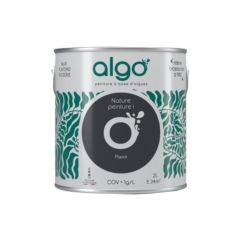 Algo Peinture intérieure multi supports 2 L Velours - Noir Piana