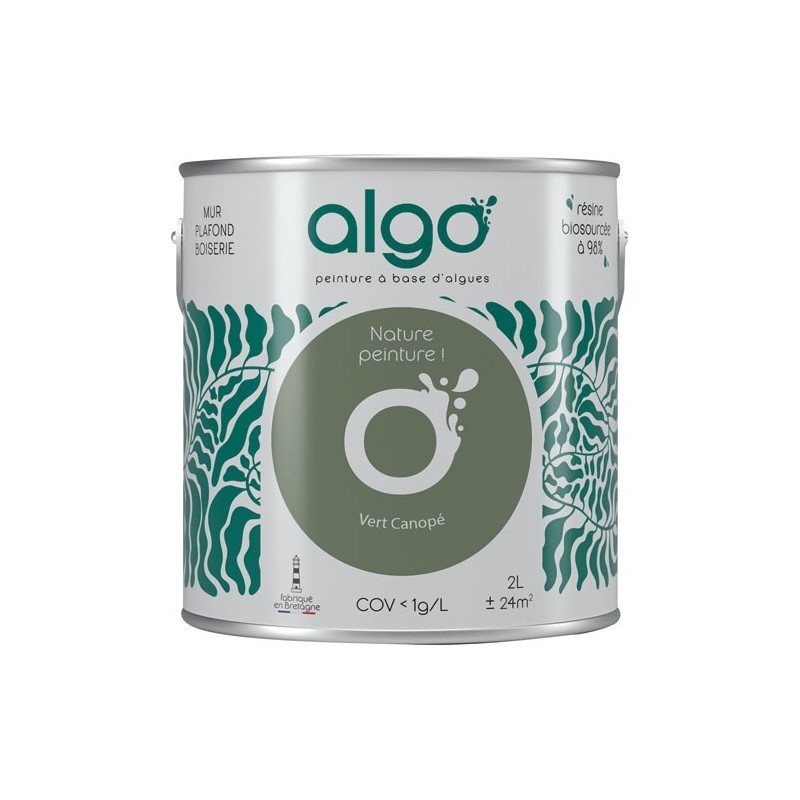 Algo Peinture intérieure multi supports 2 L Velours - Vert Canopée