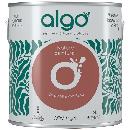 Algo Peinture intérieure multi supports 2 L Velours - Terracotta Ponziane