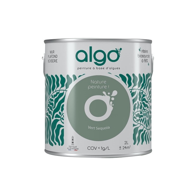 Algo Peinture intérieure multi supports 2 L Velours - Vert Séquoia